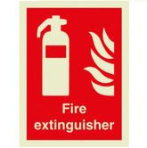 Marine Fire Equipment Sign: Fire Extinguisher + symbol